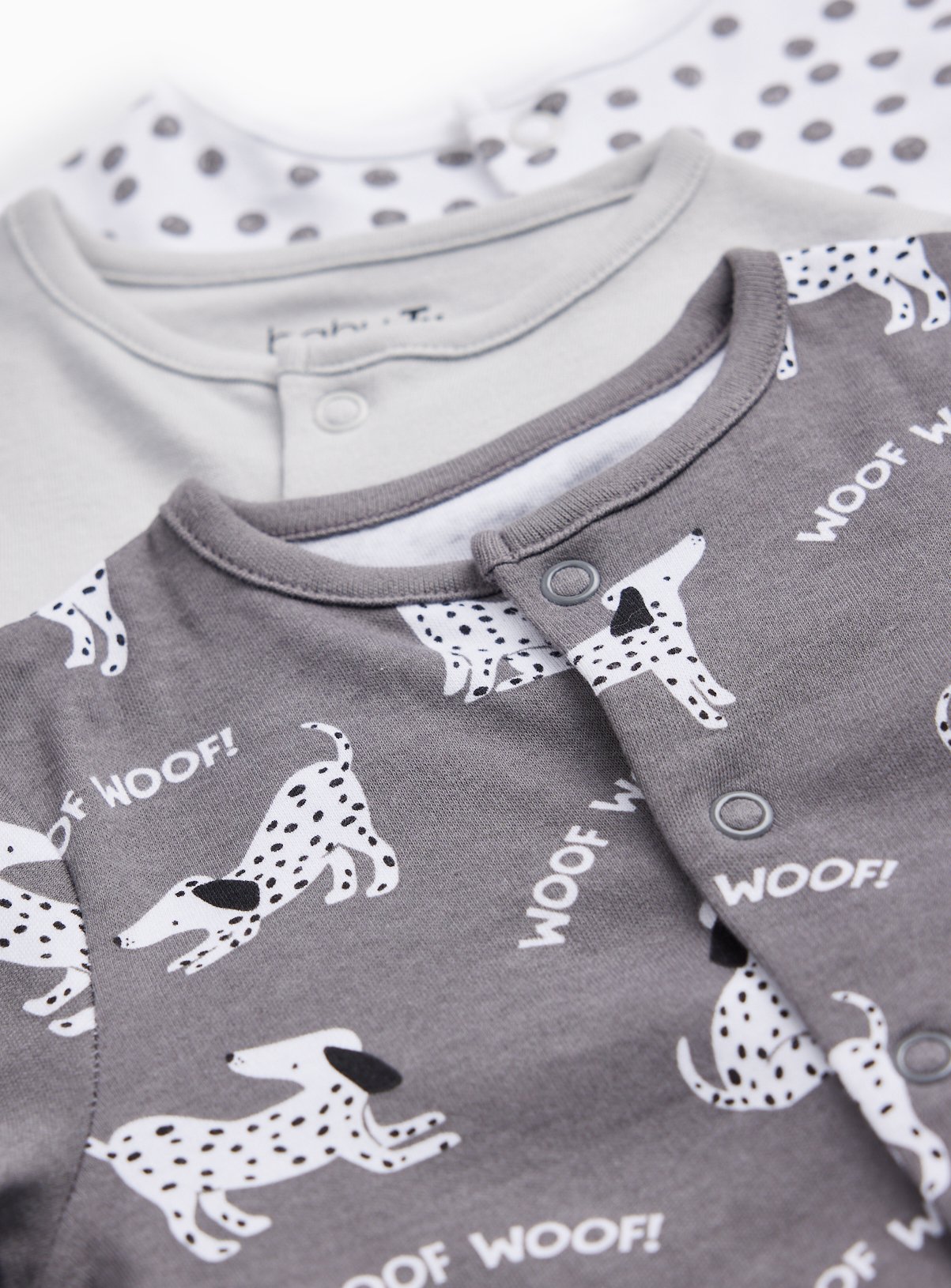 Dalmatians Print Sleepsuits 3 Pack 12-18 months - Image 2 thumbnail